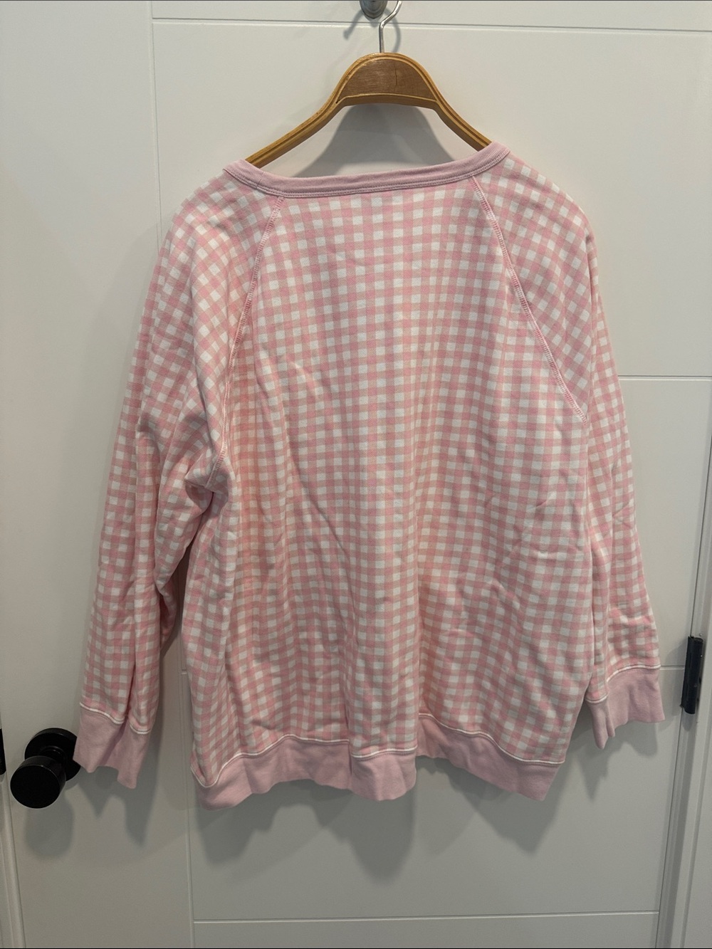 Draper James Pink and White Gingham Pullover size 1X - Picture 4 of 6
